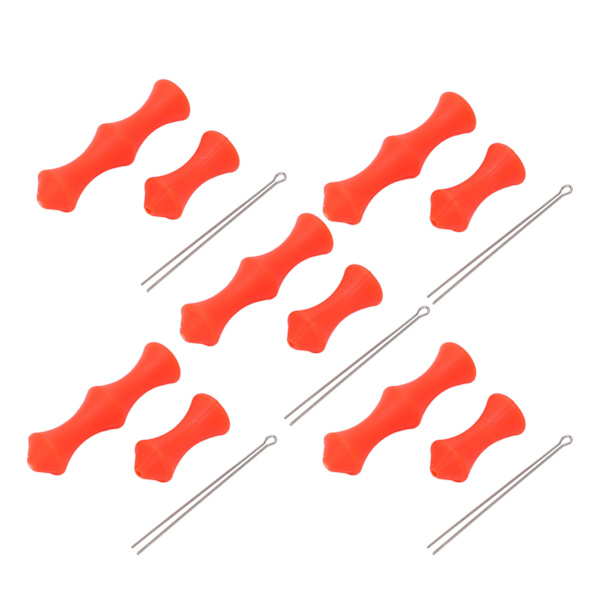 5 set Bågsträngsflikar Guard Soft Silikon Bågskytte Fingrar Skydd med monteringsstift för utomhusskytte