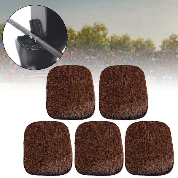 5 stk Bueskyting Pilstøtte Lim Silent Bue Stick Plate Kuskinn Utendørs skyting Tilbehør Brun