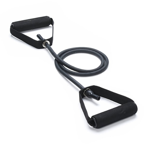 30LB TPE Rak Dragkedja Styrketräningsdragare Tillbaka Dragning Fitness Elastiskt Rep Svart