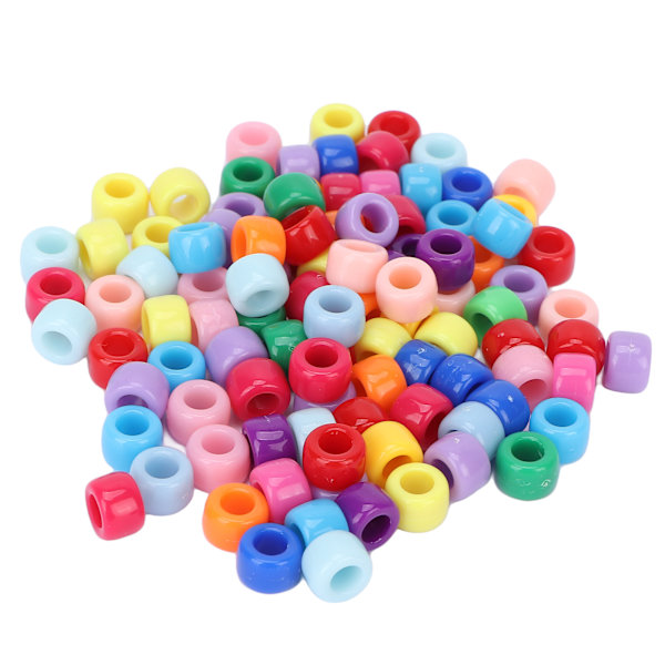 100 stk skjeggperler Enkel design Perfekt størrelse glanset tekstur Slitesterk lette hårperler for DIY-prosjekt