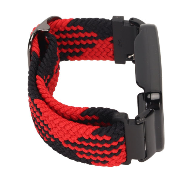 Stretch nylon flätad watch med skyddande stötfångare Case Passar för Mi Band 7 Pro Röd Svart och Svart Case