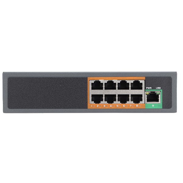 POE-svitsj 9 porter 100V til 240V Gigabit Ethernet-adapter for IP-kameraer CCTV-sikkerhetssystemer Trådløs APUK-plugg