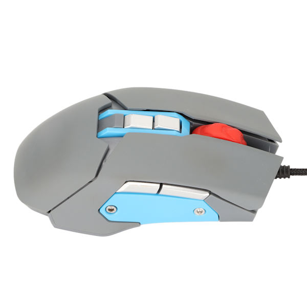 Stemmemus Makroprogrammering Indbygget mikrofon Højttaler Farvebaggrundslys 3 niveauer DPI Office Gaming Mouse