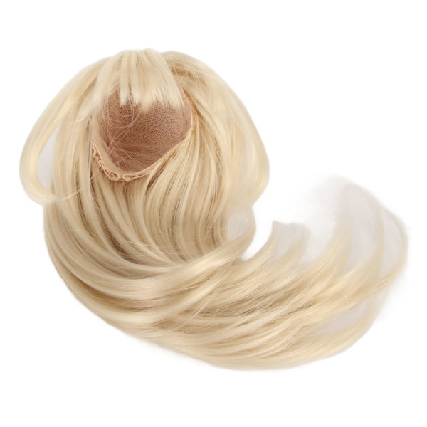 1/6 palloliitos nukkeperuukki 15,5-17 cm Doll Milk Gold -pitkille hiuksille ja otsatukka Tee itse -nukkeperuukki