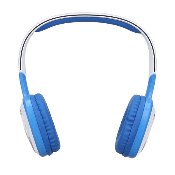Barns trådbundna hörlurar volymbegränsande multifunktionella brusreducerande tecknade animerade trådbundna headset blå