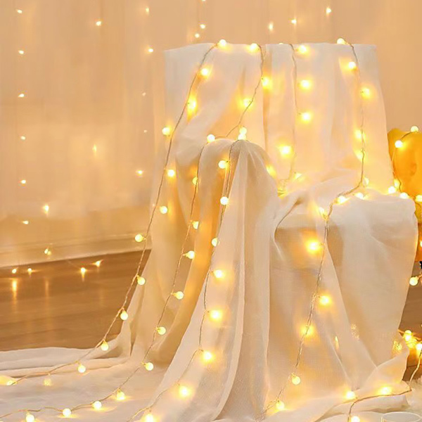 Fairy Lights 10 LED 4,9 fod strenglys Batteridrevet varmt lys konstant tændt ledningslys til udendørs fest camping
