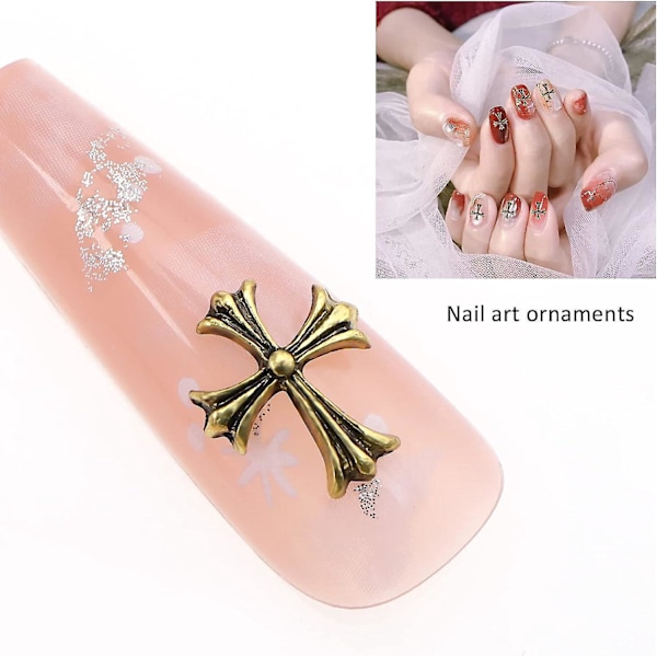 60 st metall 3D punk nagelcharms för nagelkonst DIY-dekoration