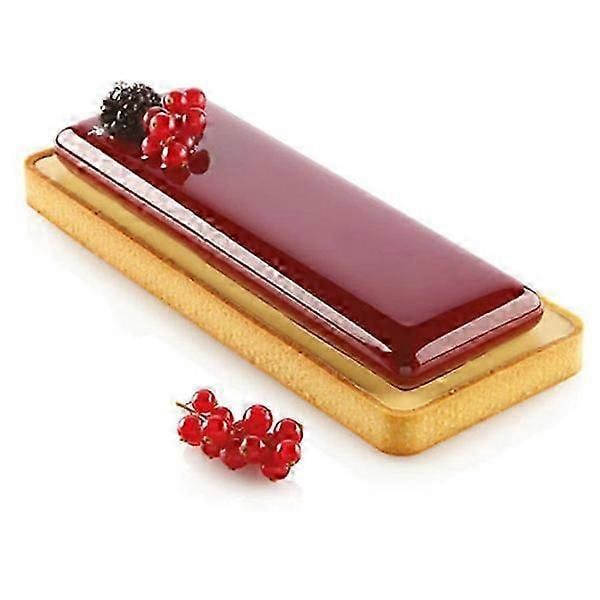 Rektangulära Tartlettformar i Rostfritt Stål Fransk Dessert Mousse Fruktpaj Tart Ring Quiche Kakform