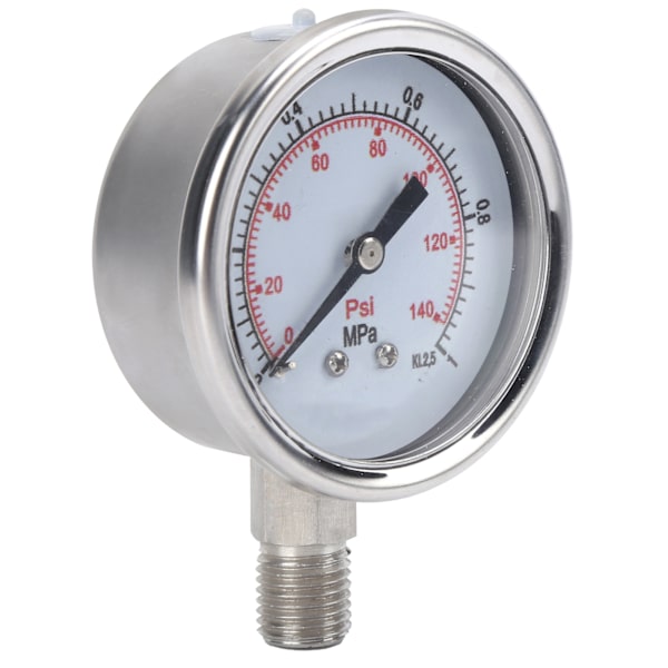Trykmåler Rustfrit Stål Industriel Måler Præcis Måling 0‑1.0MPa M14x1.5 Y‑60BF