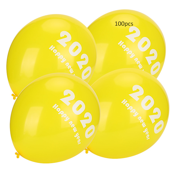 100 st gula ballonger nummerfest födelsedag bröllop jul dekoration tillbehör