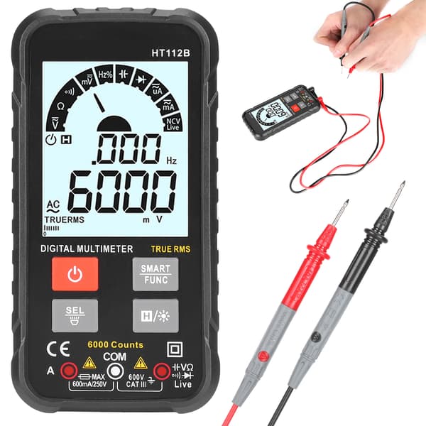Måling av spenningstester Bærbart digitalt multimeter AC/DC-skjerm Elektrisk testutstyr