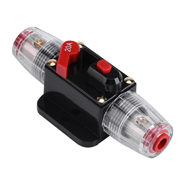 DC12V-24V Bil Kredsløbsafbryder Reset Inline Sikring Inverter Audio/Video System Beskyttelse (20A)