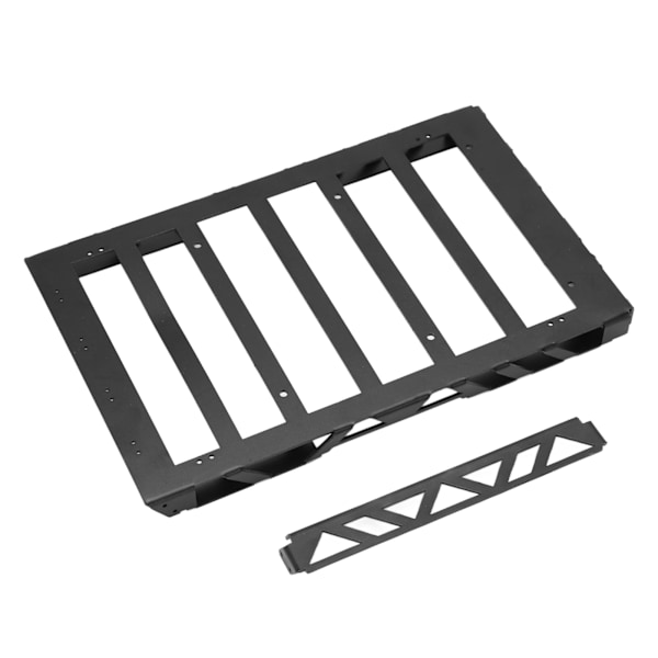 RC-biltaksbagagehållare för 1/10 fjärrkontroll Crawler Car Universal Metal Luggage Carrier Svart