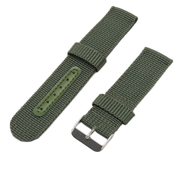 22 mm Canvas watch Canvas Quick Release Watch för män och kvinnor Grön