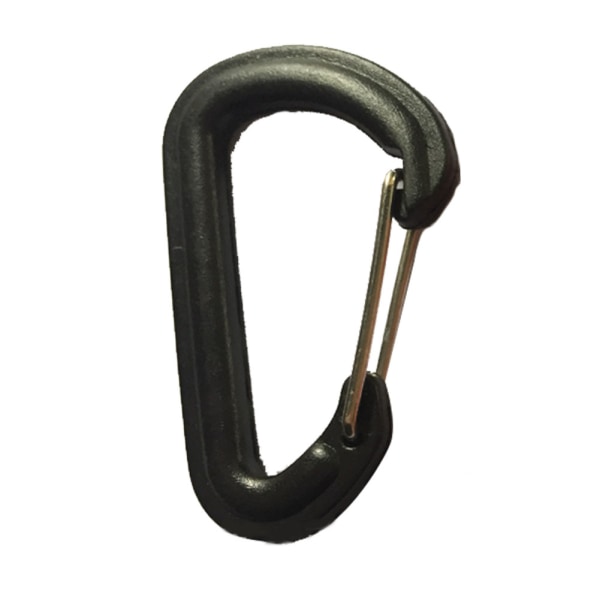 Quality Outdoor d Shape Portable Safe Quickdraw Karabiner Tilbehør for klatring (svart)