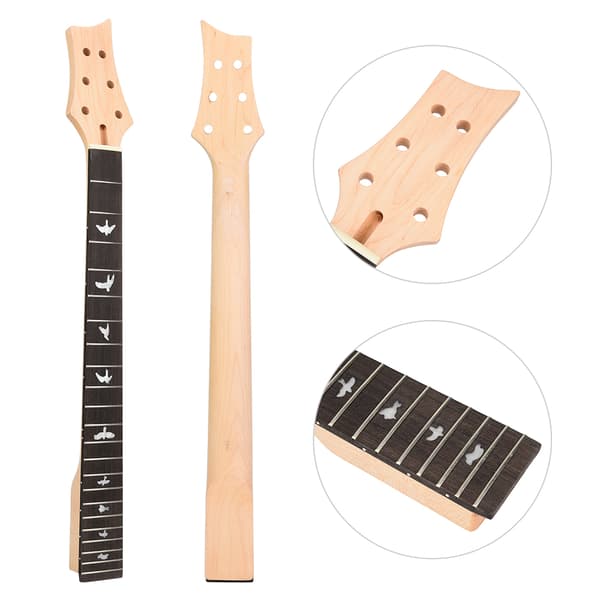 Gitarrhals 22 band i massivt trä med greppbräda i svartträ för elgitarr musikinstrumenttillbehör GS55