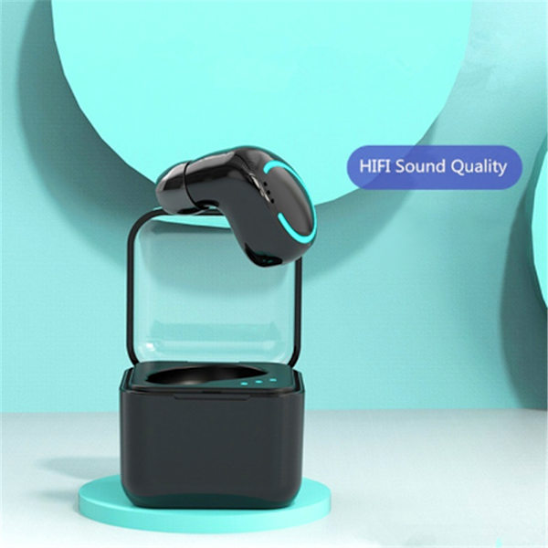 Enkelte øre Bluetooth-øretelefoner 5.0 In Ear True Wireless Earbuds Sports Usynlige øreprop-headset