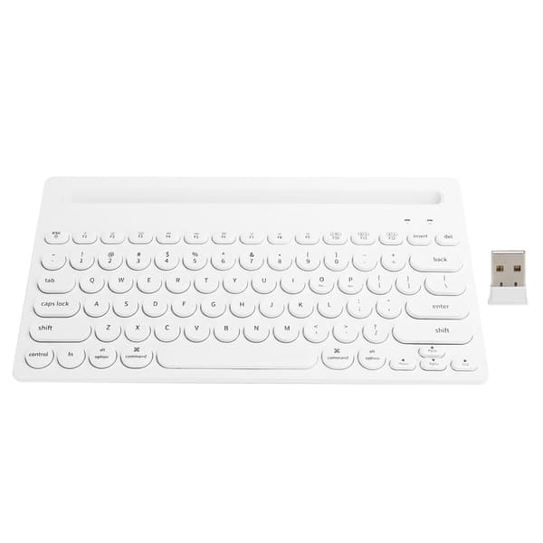 Ajazz Trådløst Tastatur Bluetooth 2.4G 2-Tilstand Gaming Kontor Computerudstyr 320iHvid
