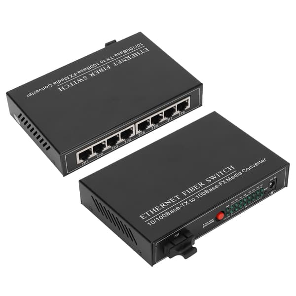 Ethernet Fiber Switch TBC‑MC3418ED20 Plug Play Stabil Robust Aluminiumlegering Datornätverksswitchar 100‑240VEU-kontakt