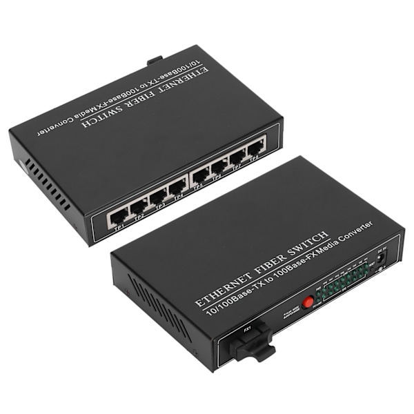 Ethernet-kuitukytkin TBC‑MC3418ED20 Plug Play -vakaa ja tukeva alumiiniseostietokoneverkkokytkin 100‑240VEU-pistoke