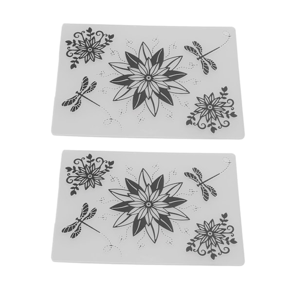 2 stk. præge skabelon praktiske søde mønstre relief design DIY håndværk skabelon forme til at lave kort invitationer