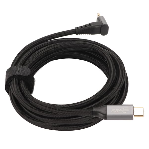 90 graders USB C-kabel 4K 60Hz stöder PD100W Typ C 3.1 Gen2 Fullfunktion USB C snabbladdningskabel för Steam Deck 300cm/118.1in