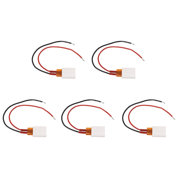 PTC-lämmitinlevyn vakiolämpötilan alumiinikuori 220 ℃ Termostaattilämmityselementti punaisella mustalla johdolla 5 kpl 36 V