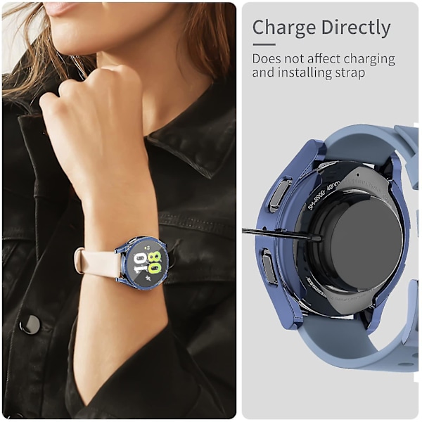 Silikon Sport Armband för Samsung Galaxy Watch 5/4/Pro Series galaxy watch 4 44mm officiell Svart