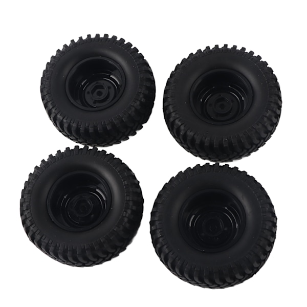 4 st 100 mm plast 1,9 tum fälg gummi fram och bak däck set för 1/10 RC Crawler bil