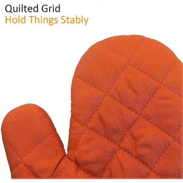 Par Värmebeständiga Ugnshandskar, Orange, One Size