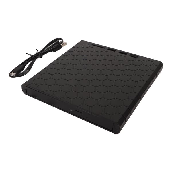 Eksternt CD DVD-drev USB3.0 USB C bærbart CD DVD-læser/skriver med hukommelseskortslot til Windows til OS X PC bærbar computer