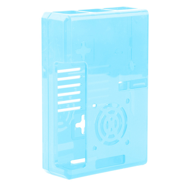 Skal Skyddande Box Frostad Fodral ABS för Raspberry Pi 3B 3B+ E-stil med skruvar (Blå)