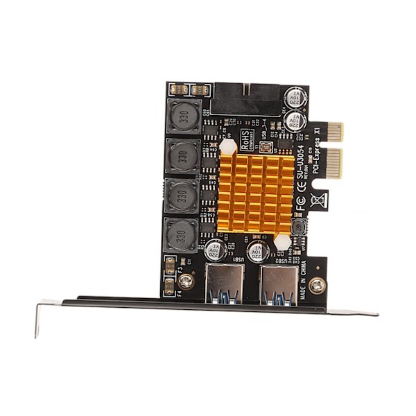 PCI E - USB 3.0 -laajennuskortti, 5 Gbps:n siirto, 19-pinninen riippumaton suojaus, hyvä lämmönpoisto, USB-laajennuskortti
