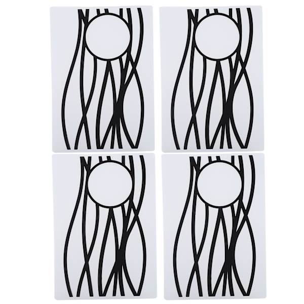 4 stk. plastpregning mapper DIY kortfremstilling scrapbooking preget mal papirhåndverk EM243
