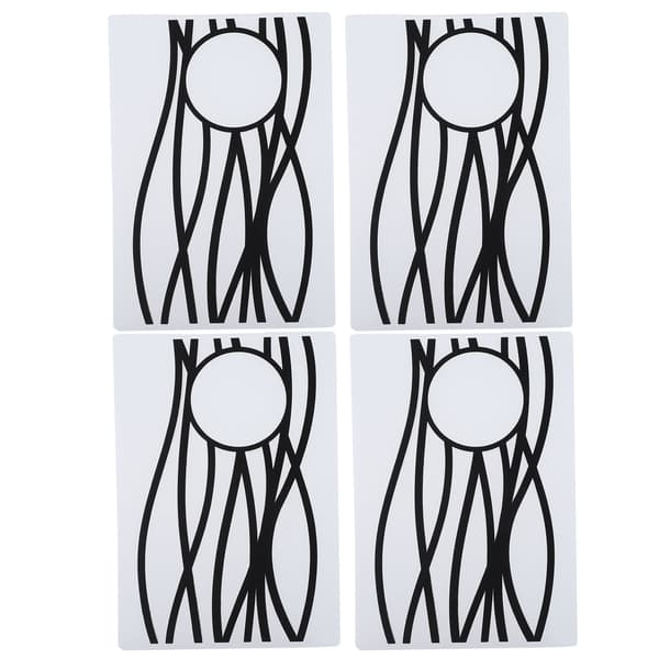 4 stk. pregefolder i plast for DIY-kortlaging, scrapbooking, preget mal, papirhåndverk EM243