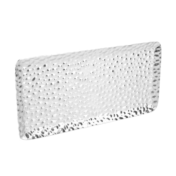 Hamrad bricka utsökt luktfri serveringsbricka i rostfritt stål för vardagsrum sovrum kök badrum 19,5x9,5cm silver