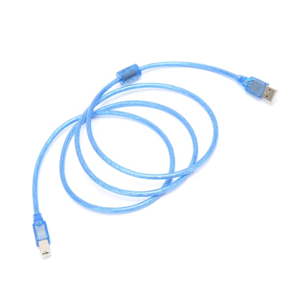 USB-datakabel A hann til B hann gjennomsiktig blå Tetragonum-port Skrivertilkoblingslinje1,5 meter