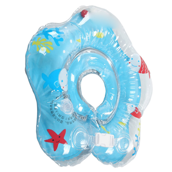 Baby svømme ring fortykke oppustelig forhindre luftlækage baby svømmeudstyr med klokker til nyfødt blå 8,5 cm/3,3 tommer