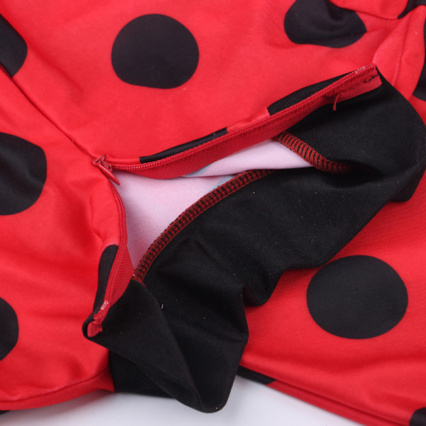 Mariehøne Pige Mariehøne Kostume Børn Halloween Karneval Jumpsuit Fest Cosplay Sæt