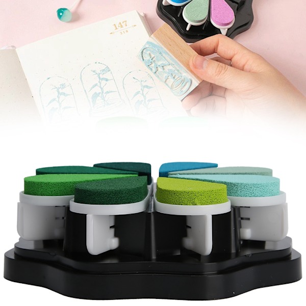 Petal Inkpad 8 farger vannbasert DIY håndstempel trykkpute for vanlig papir (1016 Beundre)