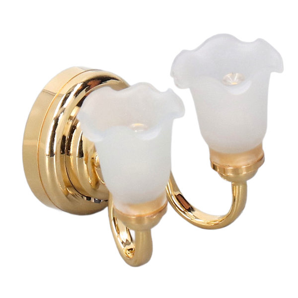 Dockhusbordslampa Tulpan Design Batteridriven Robust Metall Plast Dockhus Miniatyrlampa för 1:12 Skala Dekoration