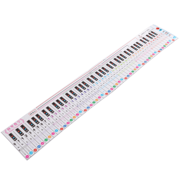 Klaver Keyboard Note 88 Key Chart Bærbar vandtæt læringsvejledning til fingerøvelse