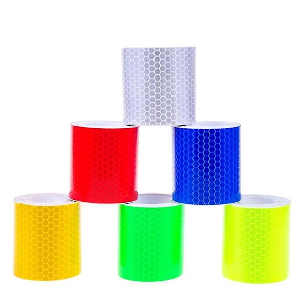 Naievear 3m Reflextejp Självhäftande Varningsetikett för Säker Bil Styling Vit