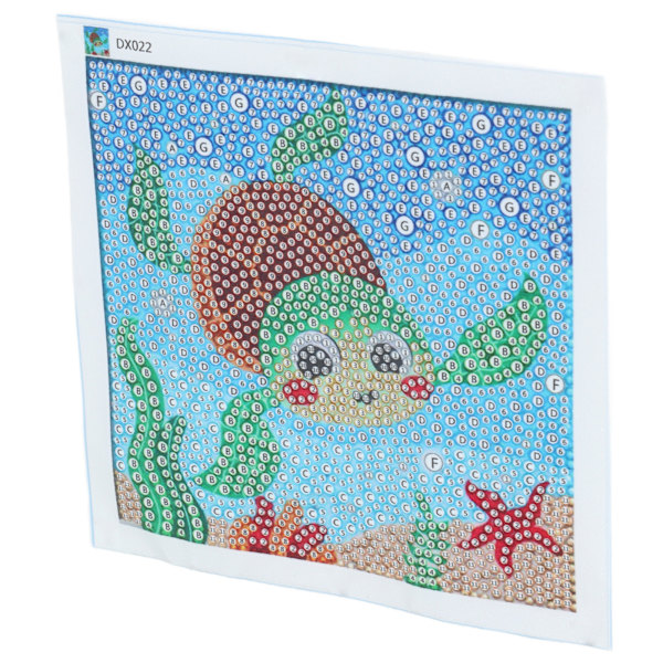 Rhinestone-maalaussarja, sarjakuvat kilpikonna, haalistumaton, kiiltävä, vedenpitävä, käytännön kyky, 5D-rhinestone-maalaus