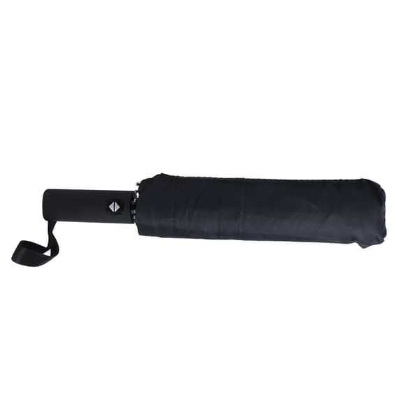 Mini Bärbar Full Automatisk Regnparaply Fällbar UV-skydd Solparasoll Svart