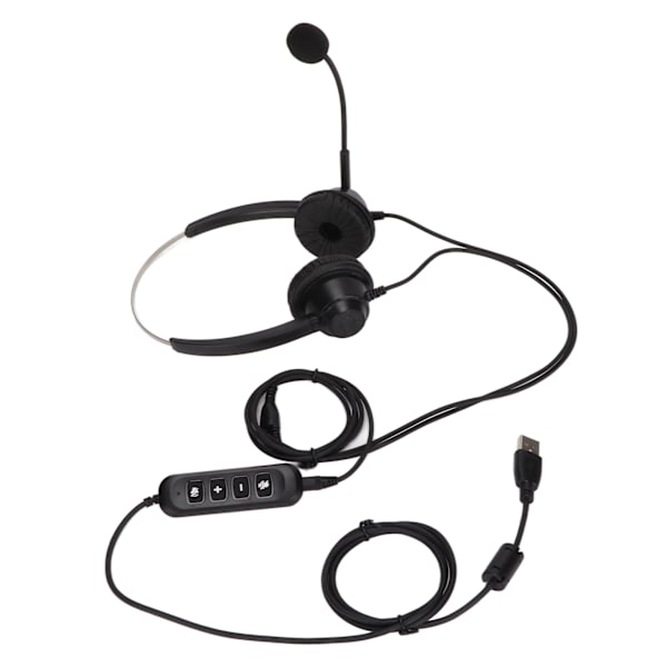 H360D‑3.5‑U901 Binaural Business Headset 3.5mm USB Office Headset Tukee Kaiuttimen Äänenvoimakkuuden Säätöä, Mikrofonia Ja Äänenvoimakkuuden Mykistämistä