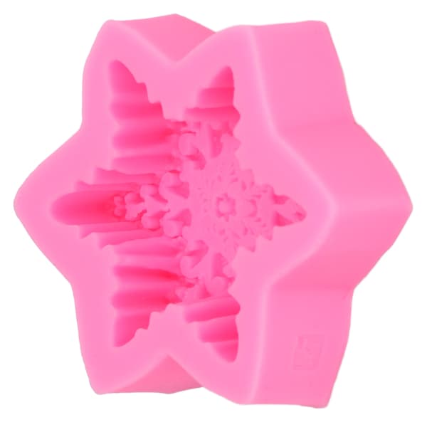 Fondantformar 3D Snöflinga Premium Material Hållbar Nonstick Elastisk Brett Använd Silikonformar för Tårta Choklad Godis