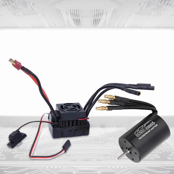Surpass Hobby 3650 Borstlös Motor 60A ESC Svart Vattentät Set Passar för 1/10 RC Bil(2300KV )