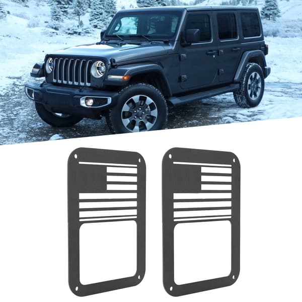 Baglygteafdækning, flad beskyttelse, hul bremselygtebeslag, passer til Jeep Wrangler