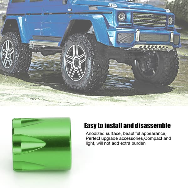 4st Fälgcentrumkåpa M4 Mutter Passar för Traxxas TRX4 för Axial SCX10 90046 D90 för Tamiya